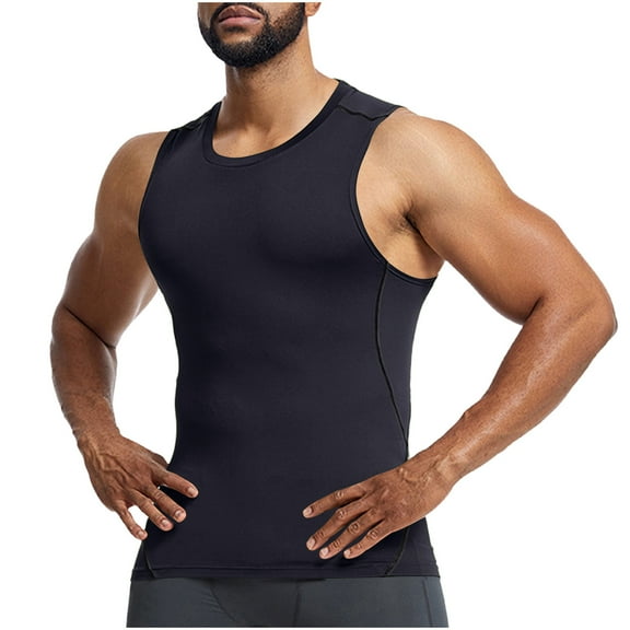 ZVNAΖH Mens Compression Tank Top Sleeveless Shirts Shapewear Slimming Body Shaper Vest Undershirt
