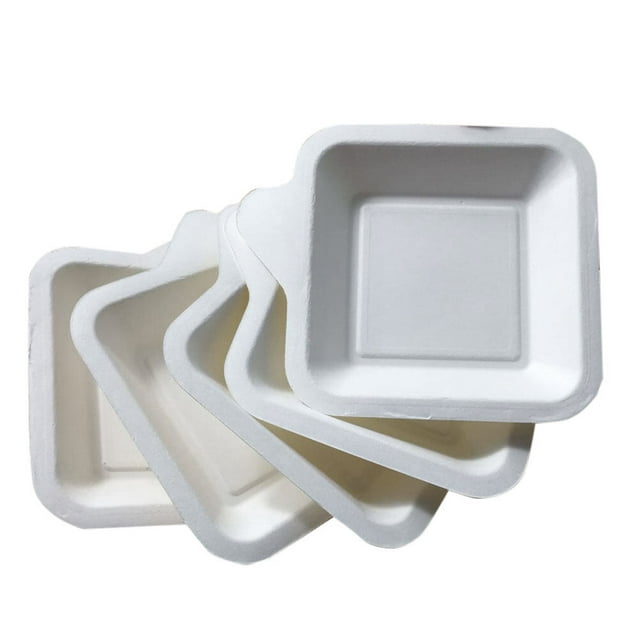 100 Pcs Disposable Paper Square Dinner Plates Cake Plates Birthday Party Supplies