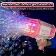 thumbnail image 2 of Ametralladora de burbujas BOMOCO de 69 agujeros con luces rosa para niños, 2 of 9