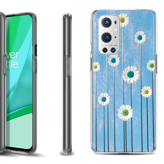 Slim-Fit Flexible TPU Gel Phone Case Compatible with OnePlus 9 PRO 5G, by OneToughShield ® - Daisy Sky