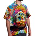 thumbnail image 2 of Mind car Men's Hawaiian Printed Short Sleeve Button Down Casual Beach Shirt's, Unisex, 2 of 6