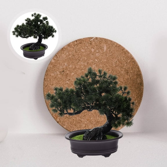 HONMEET Desk Bonsai Tree Faux Bonsai Pine Tree Plastic 1Set