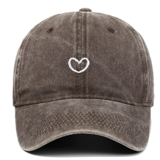 Trendy Heart Pattern Visor Cap for Outdoor Activities Casual Wear and Leisure - Adjustable Design for Comfort and Versatility