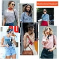 thumbnail image 2 of 3 Pieces Bandana Headscarf Neckerchief Nicki Scarf Biker Cloth Motorcycle Cloth Different Colors Paisley Pattern, Light Blue, 2 of 4