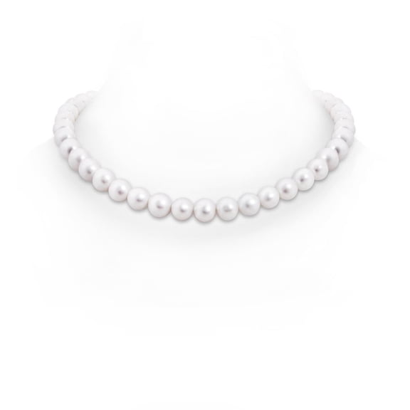 ANGARA 16" Freshwater Cultured Pearl Single Strand in 14K Yellow Gold for Women | June Birthstone, Birthday, Anniversary, Jewelry Gift for Women | Pearl Necklace
