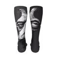 thumbnail image 6 of Kdxio Monochrome Giraffe Expression Funny Silky Novelty Funky Long Knee High Socks Soft 3D Print Cosplay Crazy Stockings for Men Women, 6 of 8