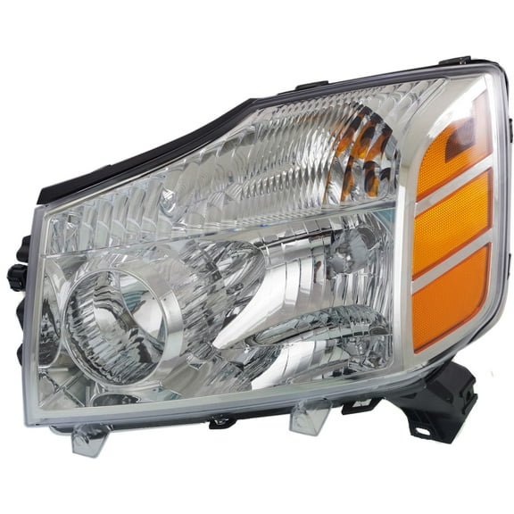 Headlight Compatible With 2004-2007 Nissan Titan 2005-2007 Armada Left Driver Halogen With bulb(s)