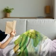 thumbnail image 3 of Animal Soft Flannel Fleece Throw Blanket, Illustration of Frog on Water Lily with Mushrooms on the Background Nature Lake, Cozy Plush for Indoor and Outdoor Use, 50" x 70", Multicolor, by Ambesonne, 3 of 5