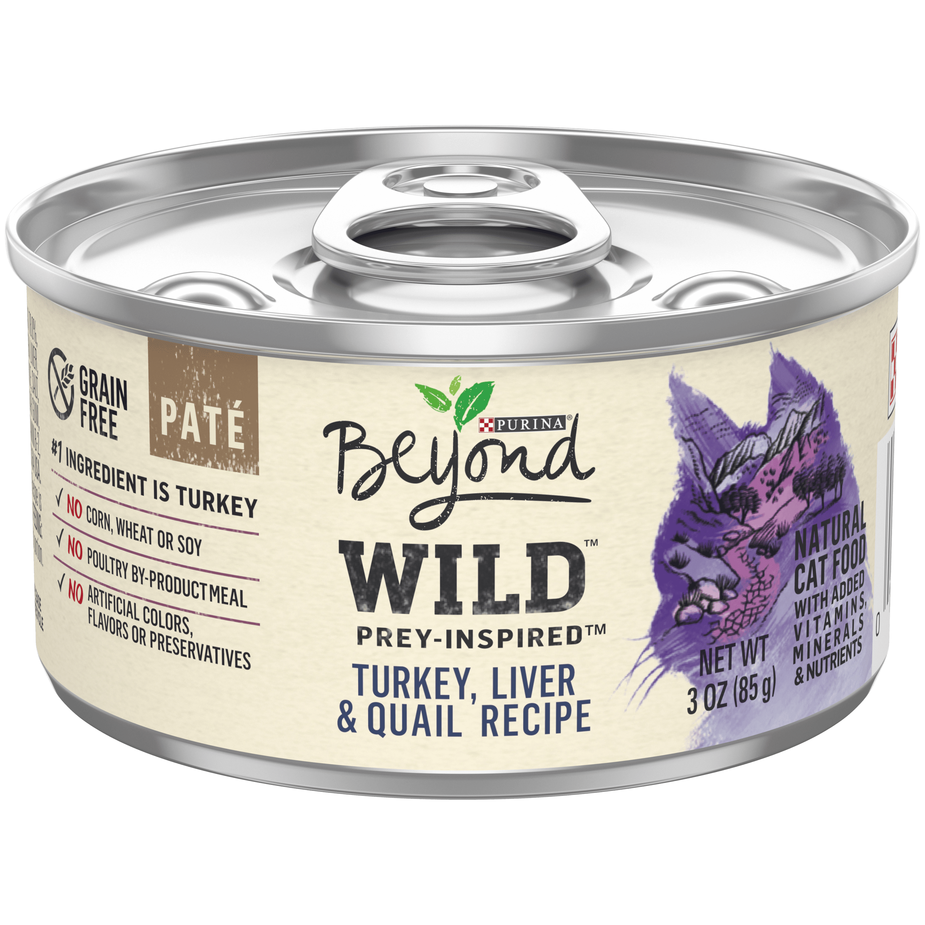 Purina Beyond Grain Free, Natural, High Protein Pate Wet Cat Food, WILD