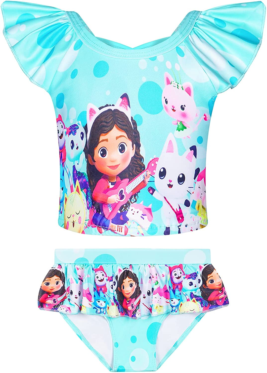 Gabby's Dollhouse Girls Swimsuits Bathing Suits Swimwear Two Piece 2pcs
