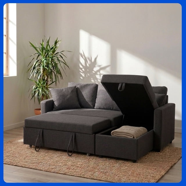 Sofá Cama Easy Living Segovia Gris Oscuro