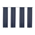 thumbnail image 3 of Mainstays Textured Solid Light Filtering Curtain Panels, Set of 4, Navy, 28"W x 84"L, 3 of 6