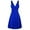 Blue, variant on Elainilye Fashion Womens Dresses V-neck Retro Sling Pleated Slim Flare Skirt Dresses Prom Party Dress,Red