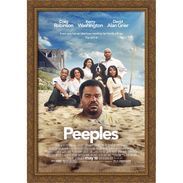 Peeples 28x40 Large Gold Ornate Wood Framed Canvas Movie Poster Art -  Walmart.com