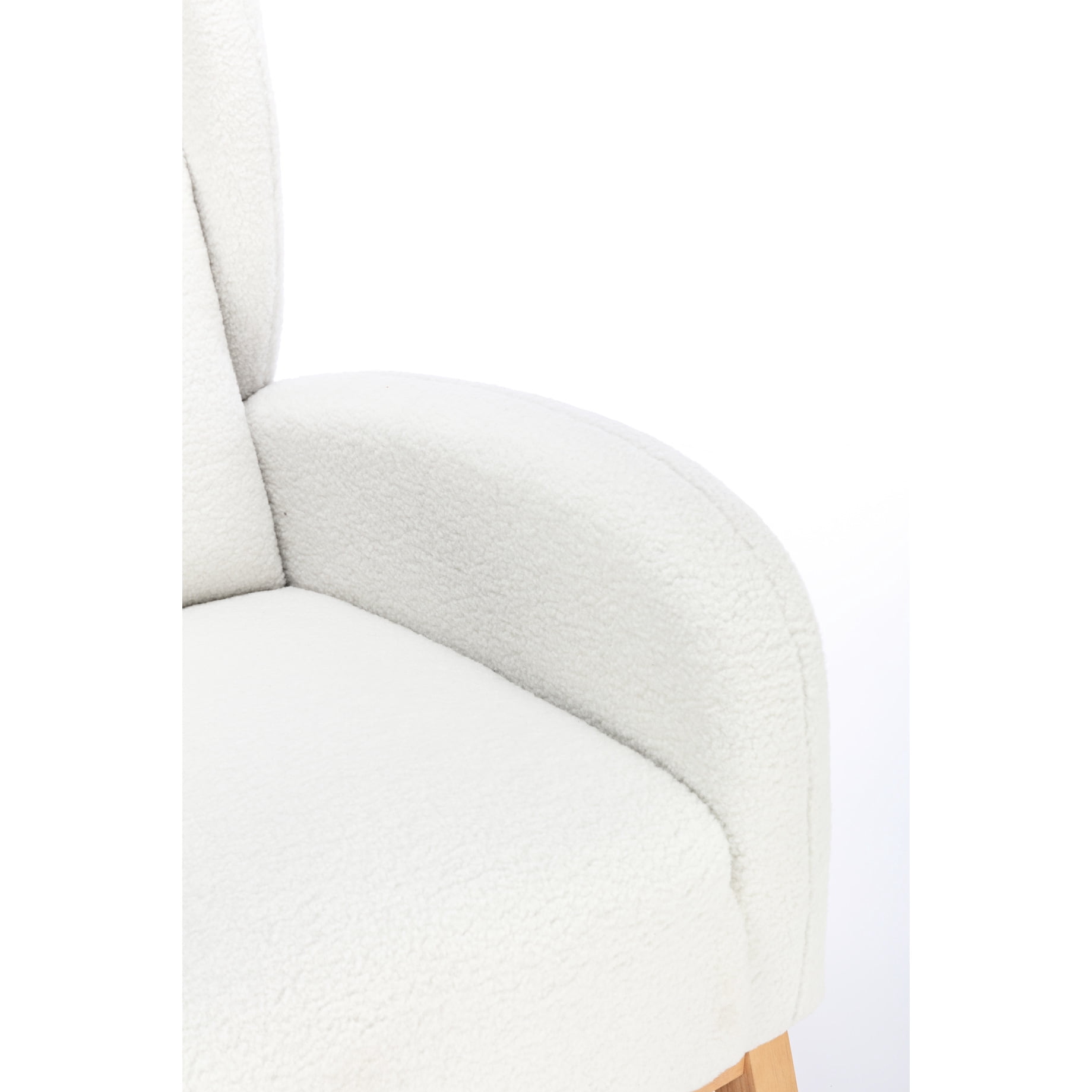 Rocking Chair With And Fabric Eucalyptus Wood Soft Wooden Seat
