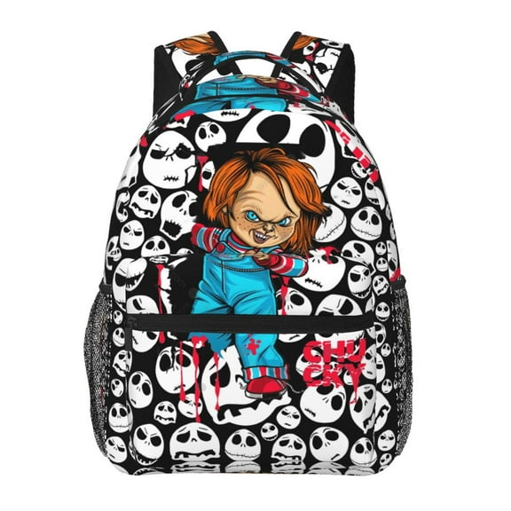 Chucky Backpack Lightweight Bookbag Casual Daypack For Women Men Travel Laptop Bag 16 Inch