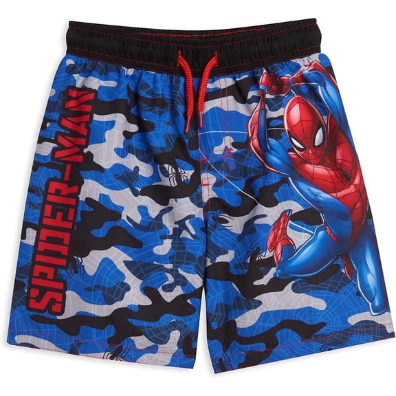 Marvel Little Boys Spiderman Camo Swim Trunks