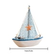 thumbnail image 2 of Mini Sailboat Modelo Decoración Home Hotel Office Tablero Miniatura Vela de madera Adorno de barco, estrellas de mar Jooan Hogar, 2 of 2