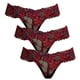 thumbnail image 2 of Gibobby Tangas de mujer sexy piezas de malla de encaje sexy para mujer, sin costuras, medio envuelto, caderas, cintura , bragas, tanga(Rojo,XL), 2 of 3