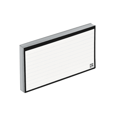 Rocketbook Cloud Cards, Includes 1 Pilot FriXion Pen and 1 Microfiber Cloth College Ruled, 40 Pack (3" x 5") Black
