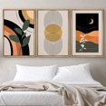 thumbnail image 4 of IDEA4WALL Framed Canvas Print Wall Art Set Mid-Century Geometric Plant Polygon Landscape Abstract Shapes Minimalism Boho Decorative for Home Decor - 16"x24"x3 Natural, 4 of 5