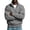 Gray, variant on Men's Full Zip Up Sweatshirt High Neck Fleece Lined Jacket Long Sleeve Winter Warm Casual Solid Color Outerwear With Pockets Daily Top