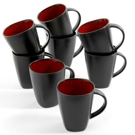 

Gibson Home Soho Lounge 14 oz. Mug Red Reactive Stoneware 8 Pack