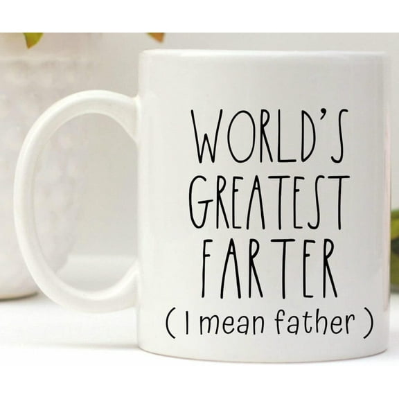 Funny Dad Mug World's Greatest Farter Mug Rae Dunn Inspired First Fathers Day