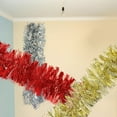 thumbnail image 4 of Tinsel Garland for Christmas Decorations 3Pc Silver Gold Red Each 6.6 FT Non-Lit Holiday Decor for Outdoor or Indoor, 4 of 7