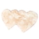 thumbnail image 1 of Alfombra en forma de corazón, alfombra de lana sintética Shaggy blanca y amarilla Blanco amarillo, 1 of 8