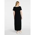 thumbnail image 2 of Time and Tru Women's T-Shirt Maxi Dress with Short Sleeves, Sizes XS-XXXL, 2 of 3