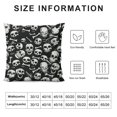 thumbnail image 5 of BANET Skull Square Throw Pillow Covers, Decorative Couch Pillows Protector Case with Hidden Zipper, Print Throws Cushion Cover for Home 20x20in, 5 of 5