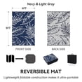 thumbnail image 5 of SIXHOME Outdoor Rug Carpet 6'x9' Waterproof Reversible Patio Rug Portable Tropical Indoor Outdoor Rug Plastic Straw Rug for RV Camping Garden Picnic Deck Backyard Modern Porch Decor Blue and Gray, 5 of 6