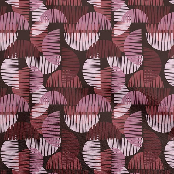 oneOone Polyester Lycra Maroon Fabric Semi Circle Fabric For Sewing Printed Craft Fabric By The Yard 56 Inch Wide