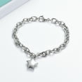 thumbnail image 2 of Stainless Steel Link Bracelet Cute Little Star Urn Pendant Cremation Jewelry for Ashes Holder Memorial Funeral Urn Bracelet for Ashes, 2 of 5