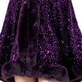 thumbnail image 4 of Levmjia Women Sequined Shawl Solid Wrap Cape Thick Warm Loose Swing Outerwear Elegant Evening Cover Up Autumn Winter Party Daily, 4 of 5