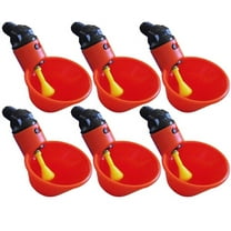 6 Pack Of Automatic Cup Style Poultry Chicken Drinkers