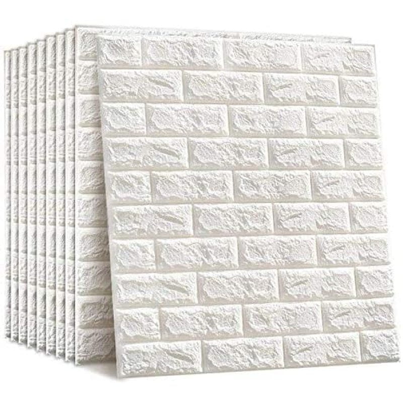 10Pcs 70x77cm 3D Waterproof Tile Brick Wall Sticker Self Adhesive Foam Panel 