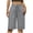 Gray, variant on Drawstring Straight Leg Shorts for Women High Waisted Pleated Cotton Work Shorts Formal Solid Color Loose Fit Bermuda Shorts with Pockets Pink XXL