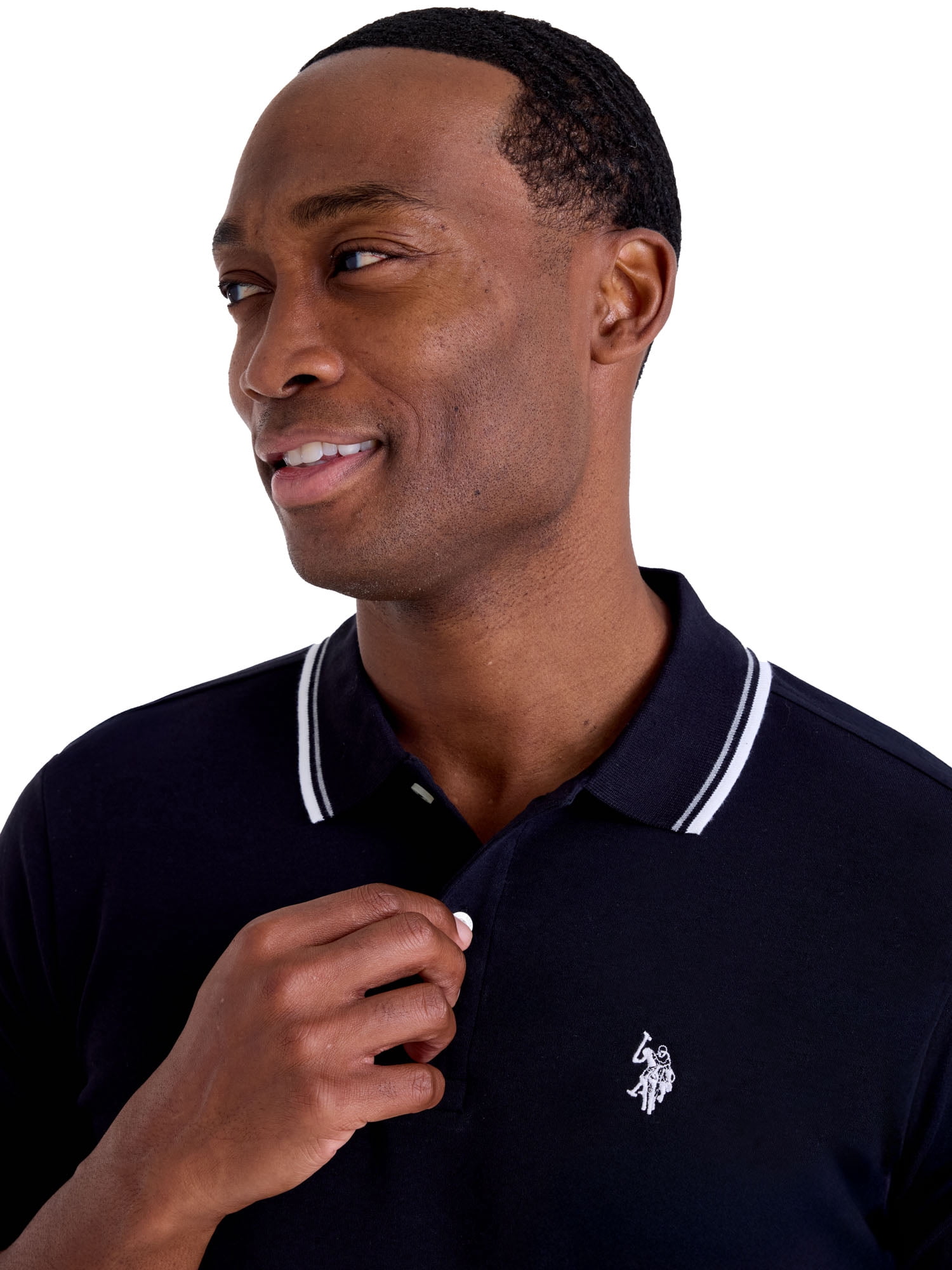 U.S. Polo Assn. Men's Classic Tipped Interlock Polo Shirt