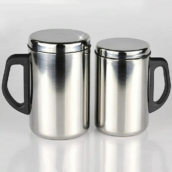 Ludlz 350/500ml Dual Wall Thermal Insulated Travel Tumbler Coffee Mug Beer Tea Cup