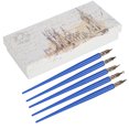 thumbnail image 1 of Pluma de inmersión con mango de madera, juego de pluma estilográfica para caligrafía, pintura artística para el hogar y la Oficina, regalo, mango largo fino, azul real, 1 of 5