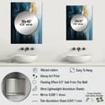 thumbnail image 4 of Designart "Exploring The Unseen Pink and Blue I" Modern Geometric Mirror Wall Decor - Modern Pink Abstract Living Room Wall Mirror Art - 32" x 24" Inch, 4 of 5