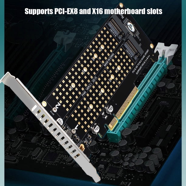 Agregar En La Tarjeta Adaptador Pciex8 A Nvme M.2 Mkey, Tarjeta De Expansión De 2 Puertos, Adaptador Sata M.2 Ssd Pcie Ndcxsfigh Para estrenar