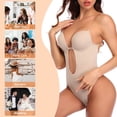 thumbnail image 7 of VASLANDA Women Plunging Deep V-Neck Strapless Backless Bodysuit Seamless Thong Full Body Shapewear for Wedding Party, 7 of 7