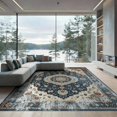 thumbnail image 2 of ODIKA 8'x10' Washable Area Rug Livingroom Vintage Distressed Boho Scroll Border Large Ornate for King Size Bedroom Under Bed, Master Suite, Non-Shedding, Easy Care, 2 of 7