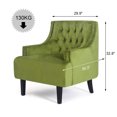 thumbnail image 6 of Homebeez Modern Velvet Single Sofa Chair with Arms for Living Room Bedroom, Green, 6 of 7