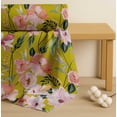 thumbnail image 4 of Soimoi Yellow Cotton Poplin Fabric Leaves & Magnolia Floral Decor Fabric Printed Yard 42 Inch Wide, 4 of 7