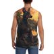 thumbnail image 4 of Fotbe Sunset Meditating Doberman Men's Camiseta sin Mangas Estampada para Hombres, Playera Casual para Gimnasio, Entrenamiento, Playa-X-Large, 4 of 7