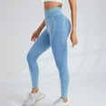 thumbnail image 7 of GEWSEY High Waisted Leggings for Women Tummy Control Soft Butt Lifting Yoga Pants Stretchy Workout Non See Through Leggings (Sky Blue, M), 7 of 7